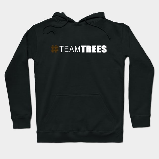 Hashtag Team Trees White Hoodie by felixbunny